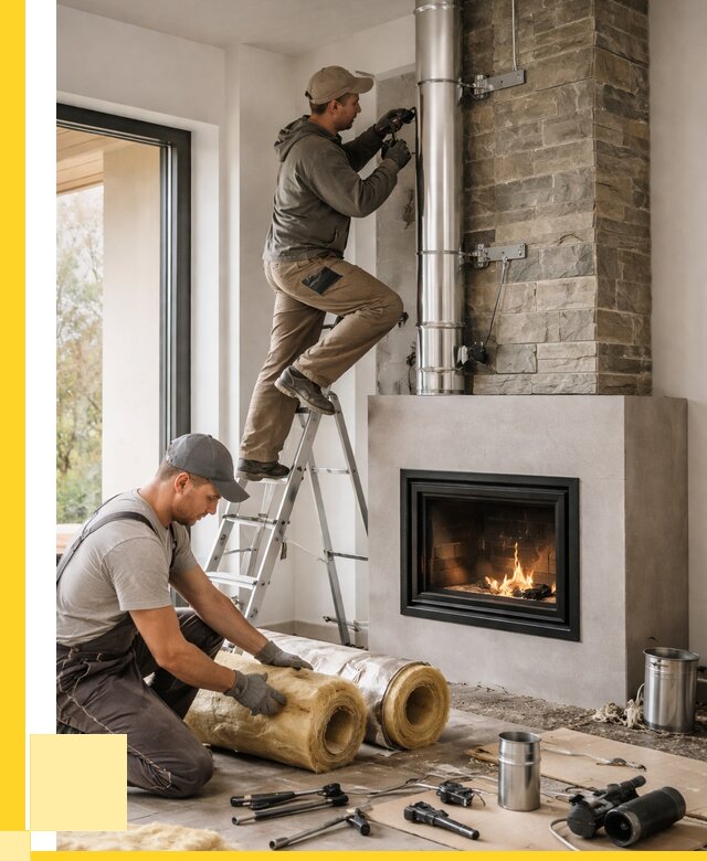 Монтаж дымоходов для каминов в Усолье-Сибирском от 15480 р. ЭриданСль