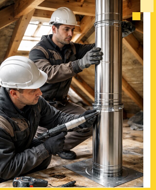 Монтаж дымоходов для каминов в Усолье-Сибирском с гарантией качества