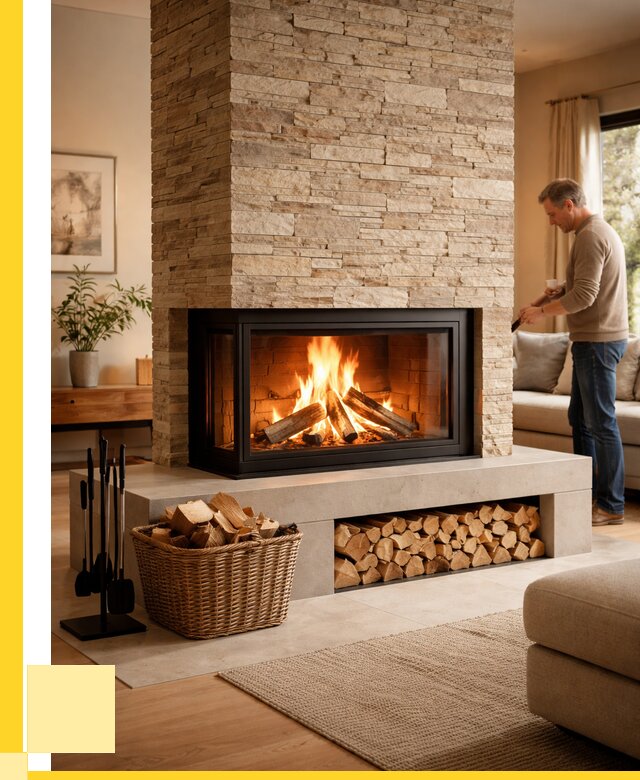 Дровяной камин под ключ в Усолье-Сибирском от 206400 р. | ЭриданСль