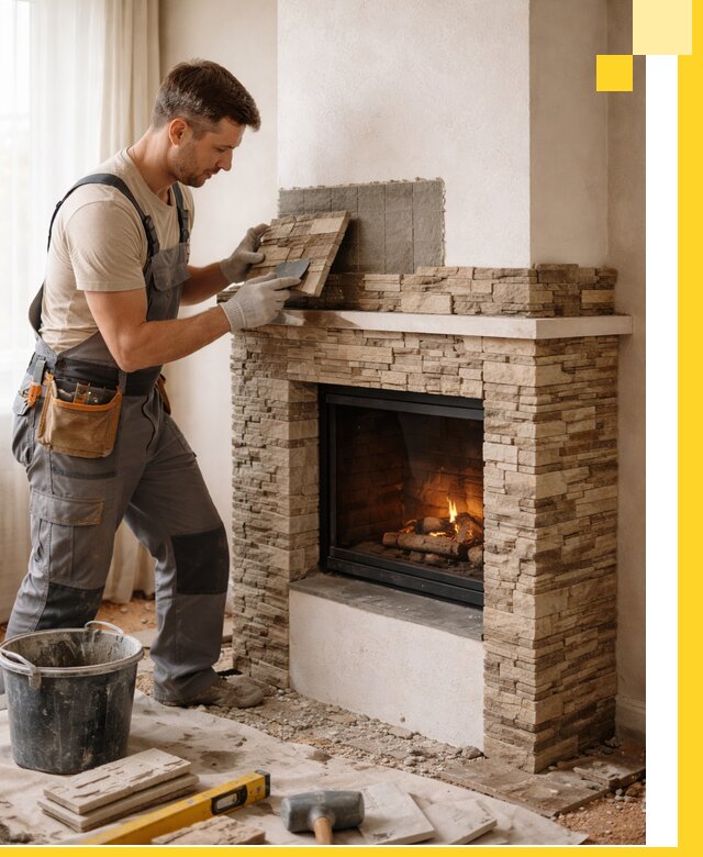 Изготовление и монтаж каминов для дома под ключ в Усолье-Сибирском