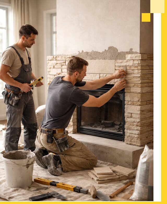 Установка и монтаж каминов для загородного дома в Усолье-Сибирском