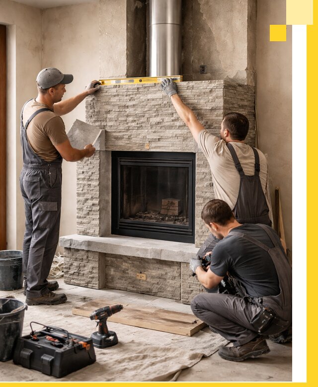 Профессиональный монтаж каминов под ключ в Усолье-Сибирском для дома