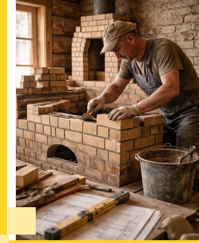 Кладка печей из кирпича в Усолье-Сибирском цены от 30960 р. - ЭриданСль