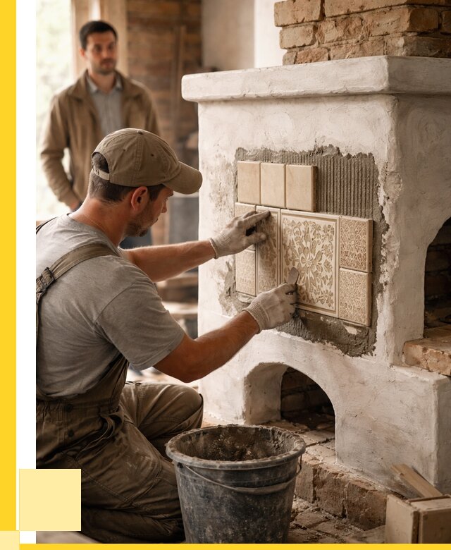 Отделка печей и банных печей в Усолье-Сибирском от 36120 р. | ЭриданСль