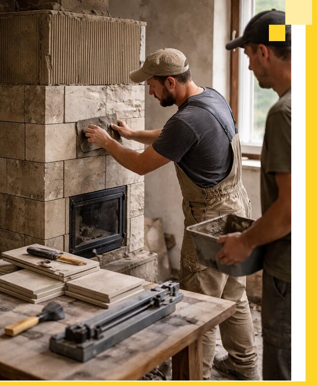 Профессиональная облицовка печей в Усолье-Сибирском: керамика и камень