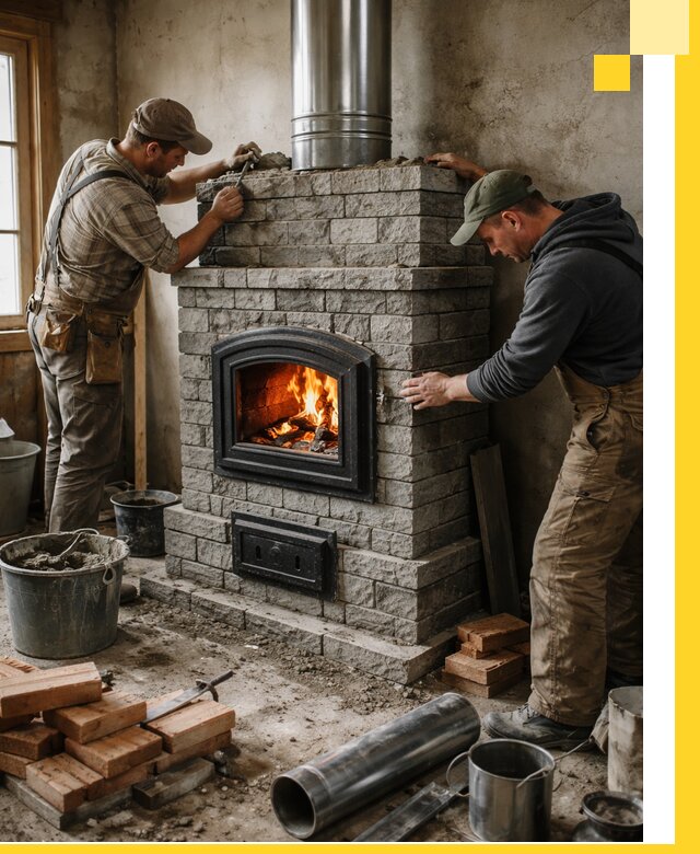 Производство, поставка и монтаж дровяных печей в Усолье-Сибирском