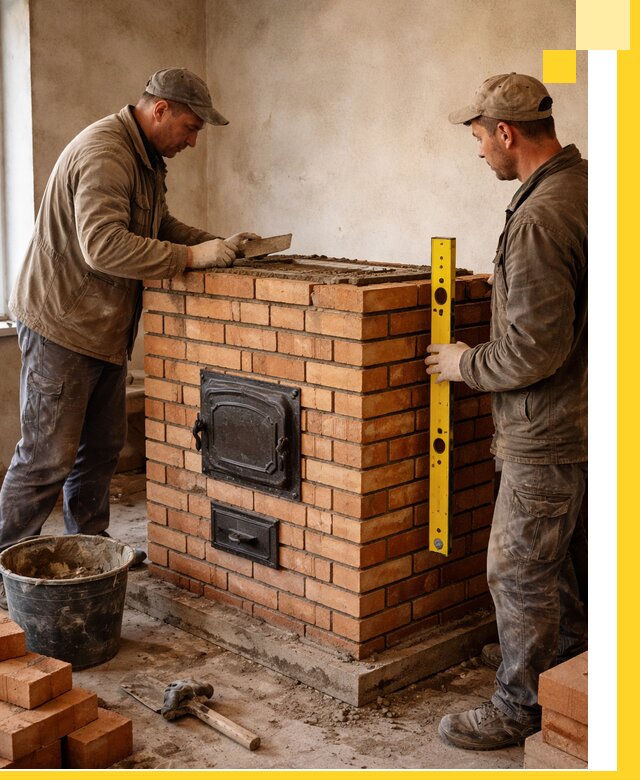 Отопительные печи под ключ в Усолье-Сибирском, установка и сборка