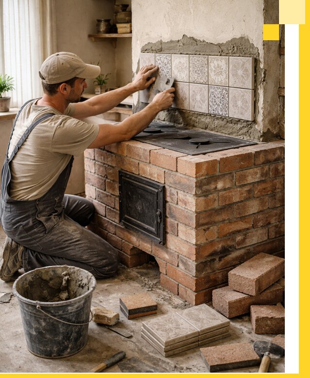 Печи с плитой на заказ монтаж гарантия и сервис в Усолье-Сибирском