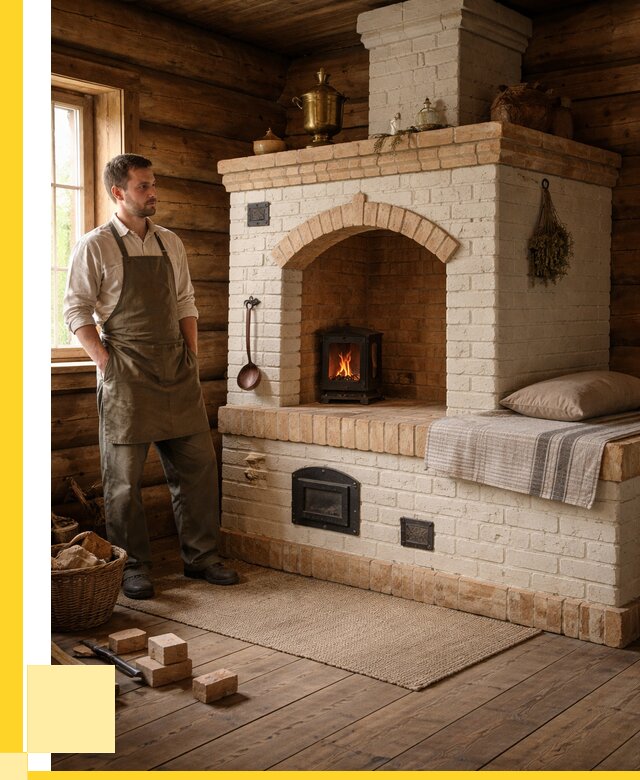 Русские печи с лежанкой под ключ в Усолье-Сибирском от 154800 р. ЭриданСль