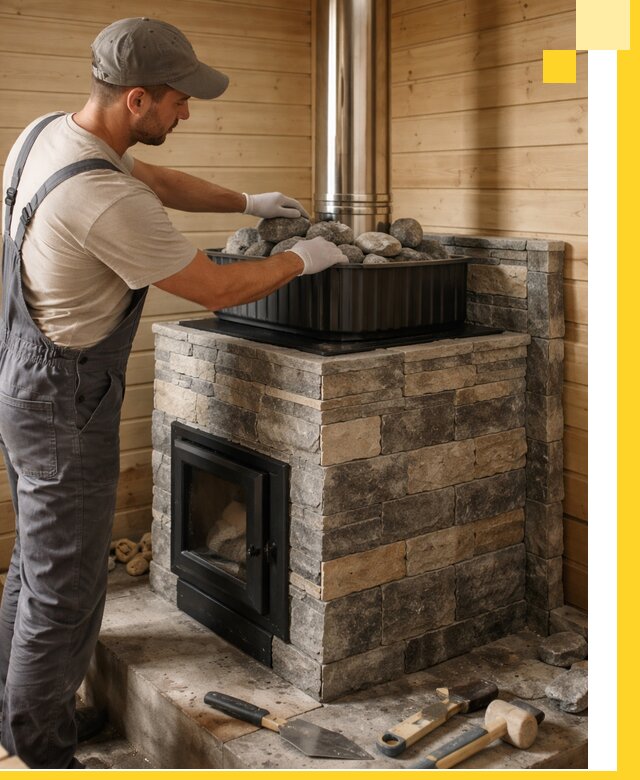 Печи для парной в Усолье-Сибирском, производство, монтаж и обслуживание