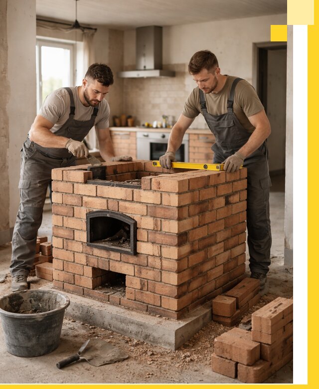 Установка и монтаж печей в частном доме в Усолье-Сибирском под ключ