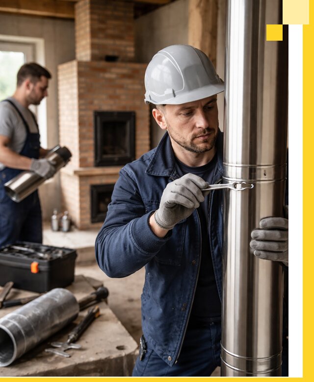 Профессиональный монтаж дымоходов для печей в Усолье-Сибирском