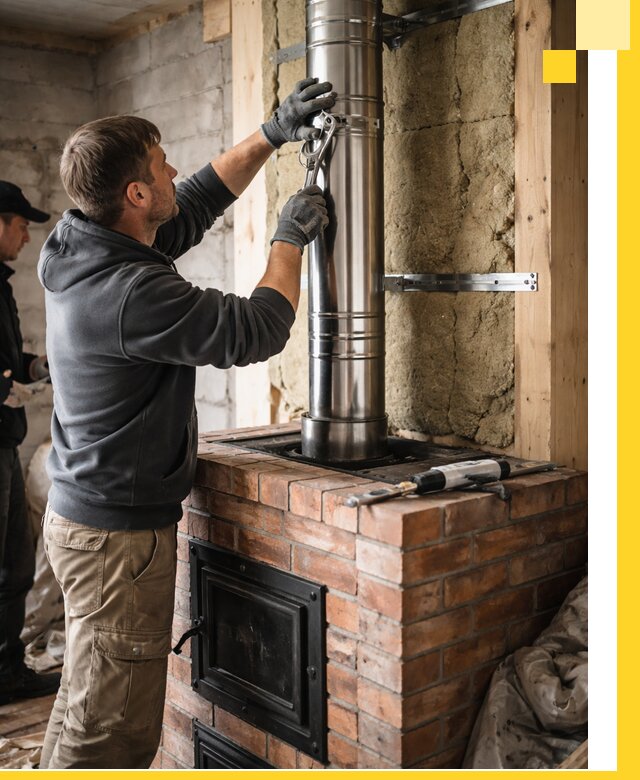 Изготовление и монтаж печей и дымоходов под ключ в Усолье-Сибирском