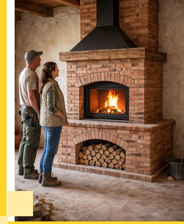 Печи камины из кирпича в Усолье-Сибирском от 123840 р. | ЭриданСль