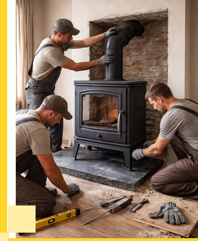 Монтаж печи камина в частном доме в Усолье-Сибирском от 25800 р. | ЭриданСль