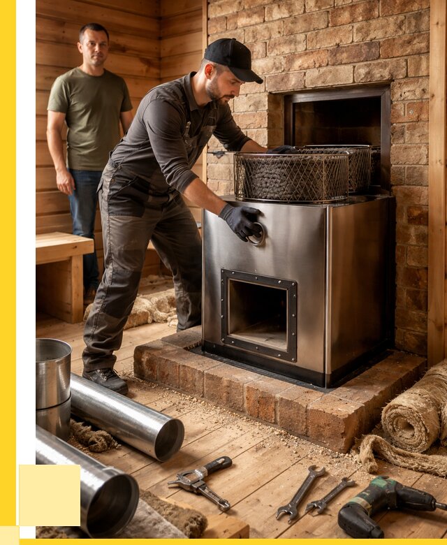 Монтаж банных печей под ключ в Усолье-Сибирском от 18576 р., ЭриданСль