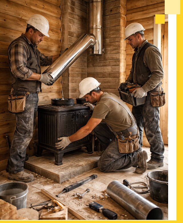Профессиональный монтаж банных печей и дымоходов в Усолье-Сибирском