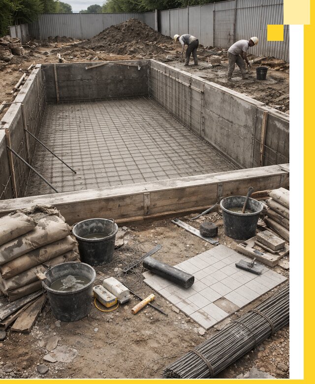 Строительство бассейнов под ключ в Усолье-Сибирском, дизайн и монтаж