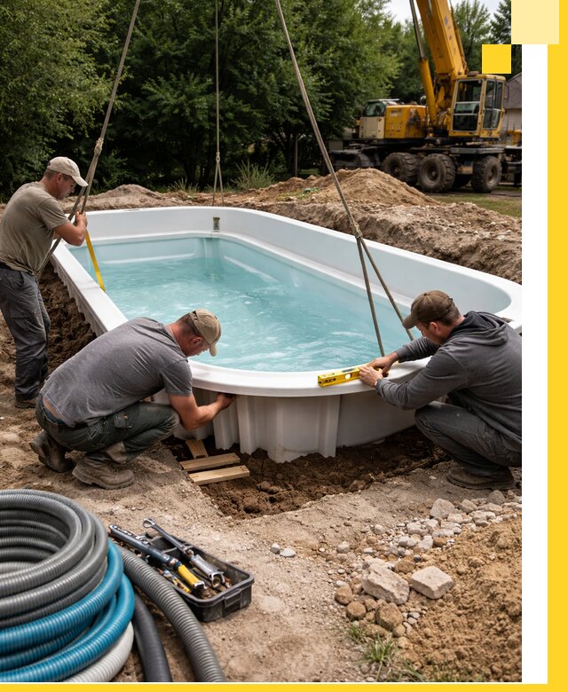 Установка и монтаж композитных бассейнов под ключ в Усолье-Сибирском