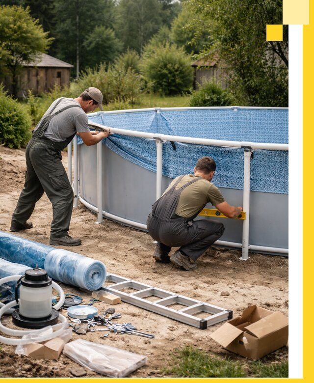 Установка и монтаж каркасных бассейнов в Усолье-Сибирском под ключ