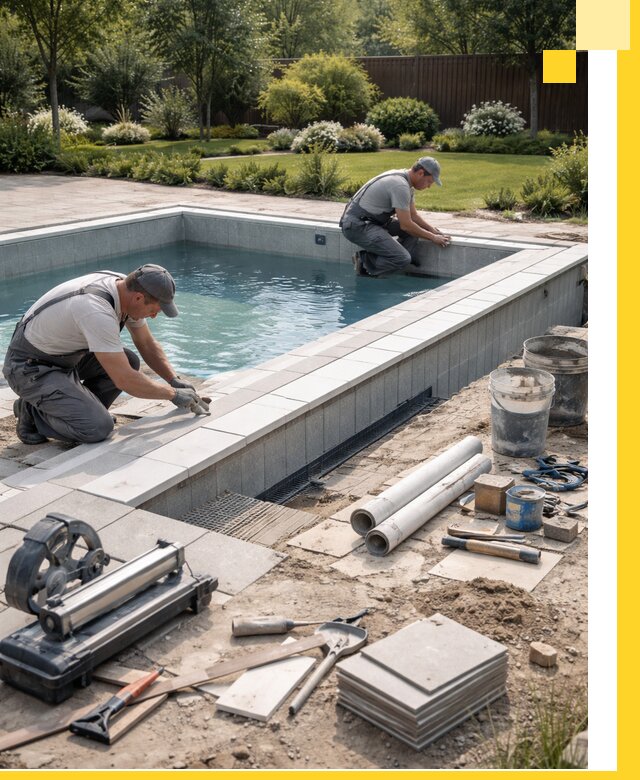 Строительство открытых бассейнов под ключ в Усолье-Сибирском профессионально