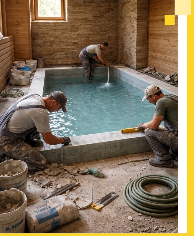 Проектирование и строительство бассейнов для бани в Усолье-Сибирском