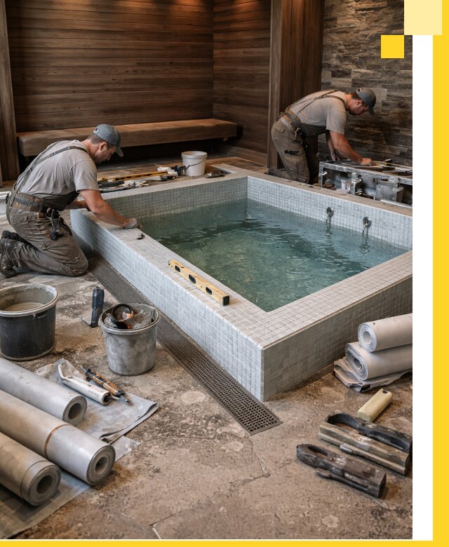 Установка и строительство бассейнов для сауны в Усолье-Сибирском