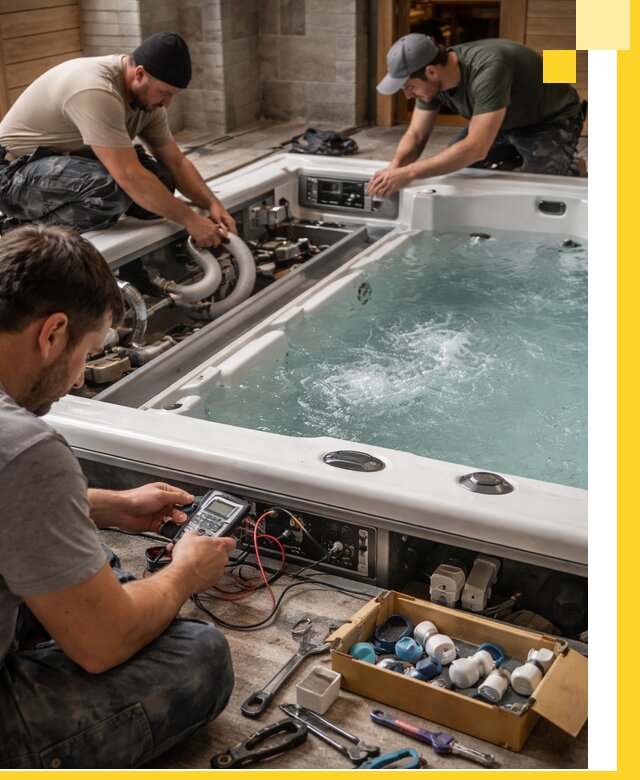 Гидромассажные бассейны под ключ в Усолье-Сибирском, дизайн и монтаж