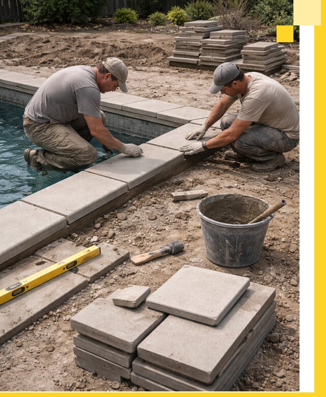 Установка и изготовление копингового камня для бассейнов в Усолье-Сибирском