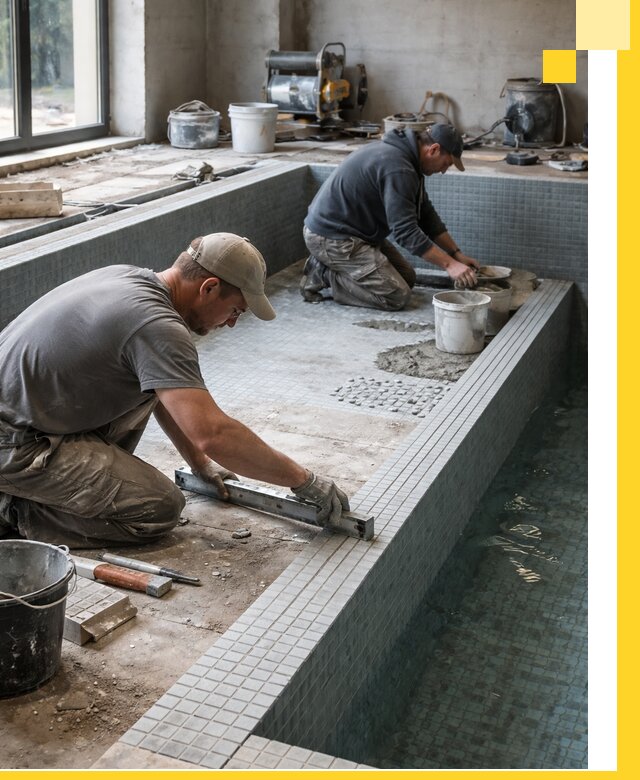 Строительство бассейна в частном доме в Усолье-Сибирском под ключ