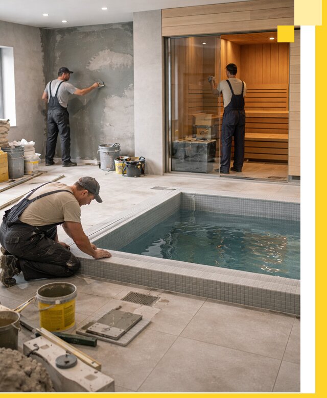 Проектирование и строительство сауны с бассейном в Усолье-Сибирском