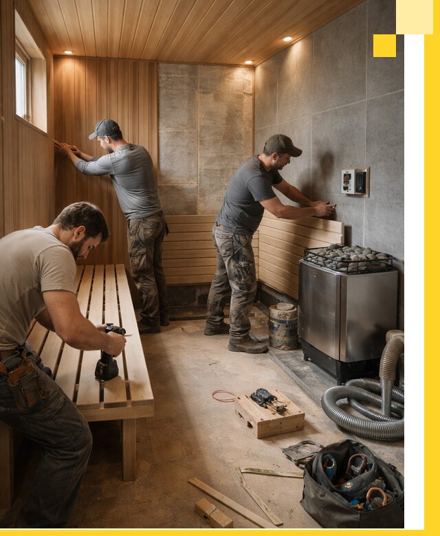 Сауны под ключ в Усолье-Сибирском, проектирование, строительство, отделка