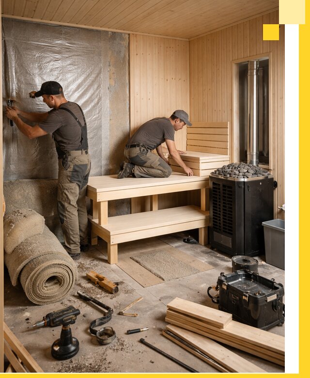 Проекты саун под ключ в Усолье-Сибирском дизайн и строительство