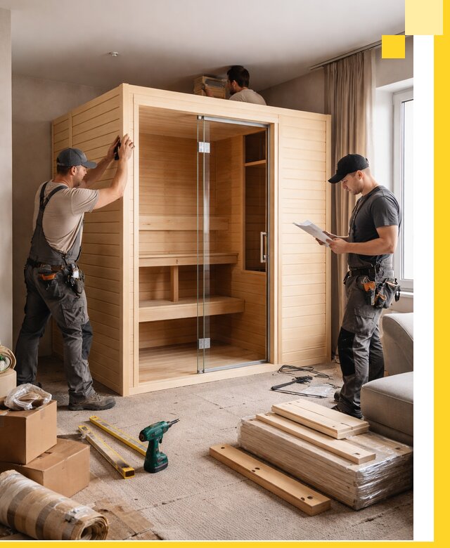 Установка и благоустройство саун в квартире в Усолье-Сибирском