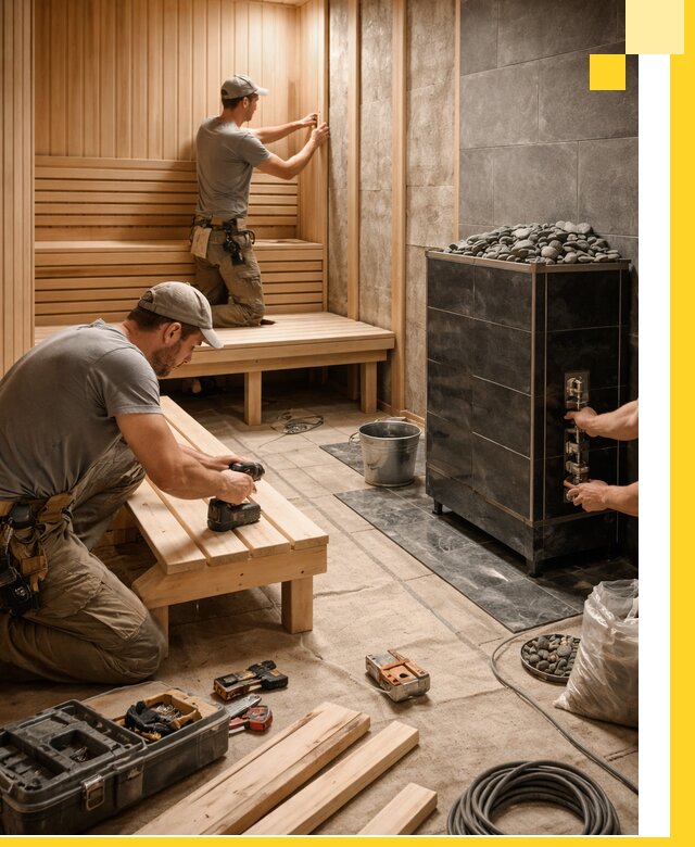 Дизайн и строительство интерьерных саун под ключ в Усолье-Сибирском