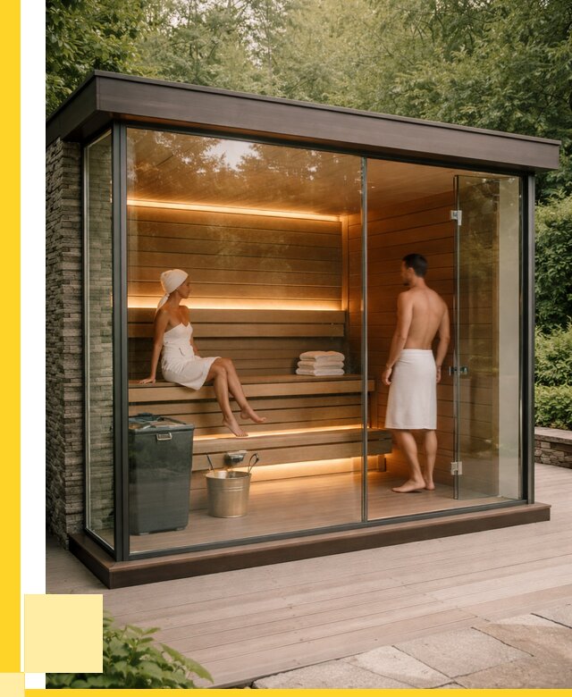 Сауна стеклянная и двери для сауны в Усолье-Сибирском от 258000 р. | ЭриданСль