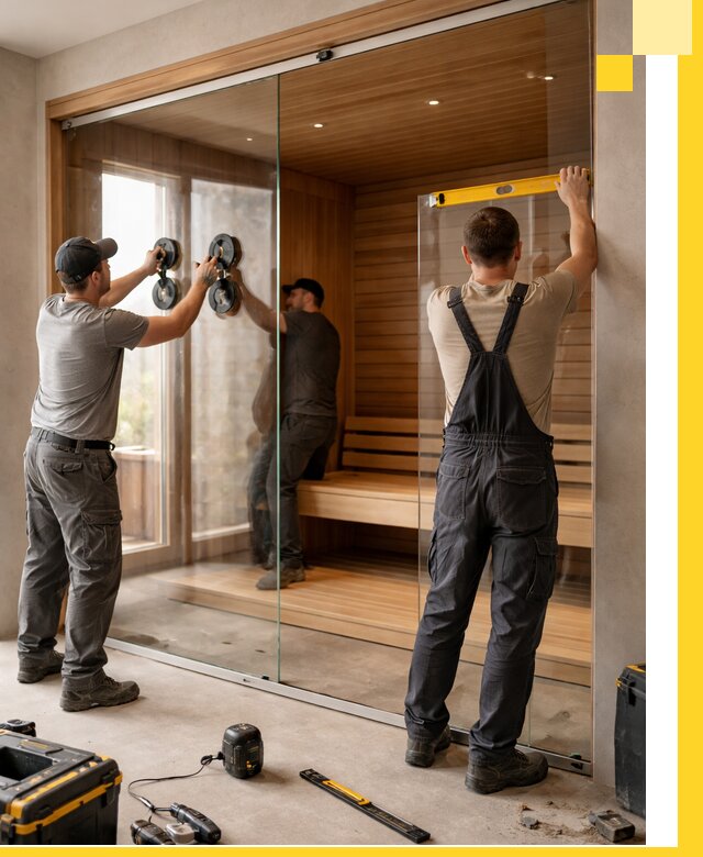 Производство и монтаж стеклянных саун под ключ в Усолье-Сибирском