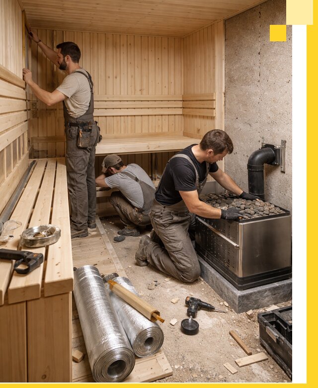 Индивидуальные сауны на заказ в Усолье-Сибирском под ключ, проект и монтаж