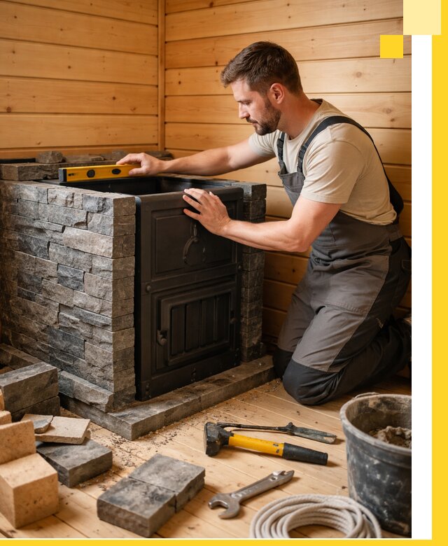 Производство и установка печей для саун под ключ в Усолье-Сибирском