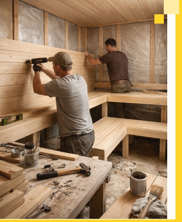 Профессиональная отделка бань и саун под ключ в Усолье-Сибирском