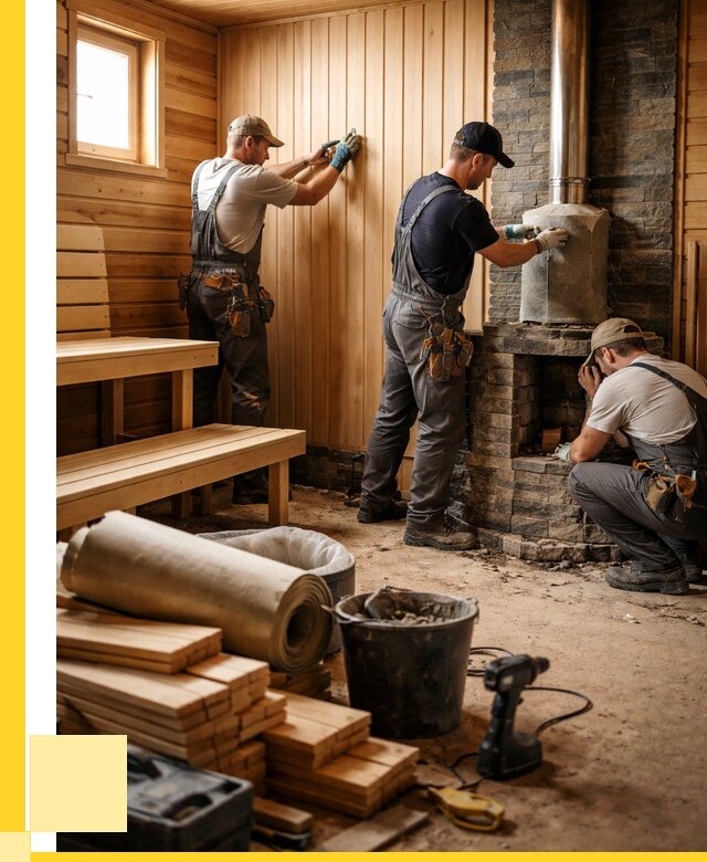 Ремонт бань под ключ в Усолье-Сибирском от 46440 р. | ЭриданСль