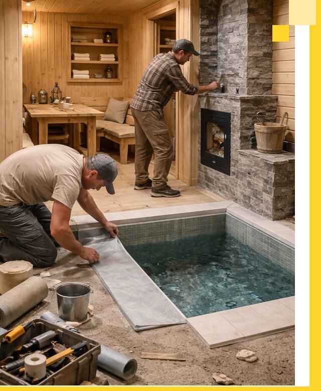 Строительство бань с комнатой отдыха под ключ в Усолье-Сибирском