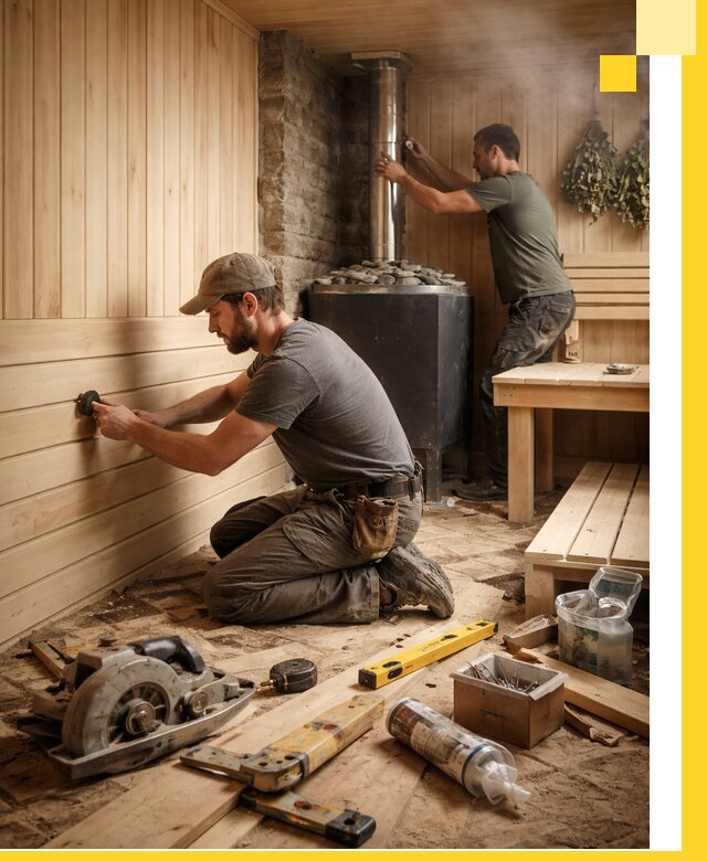 Полное строительство и оснащение парных под ключ в Усолье-Сибирском