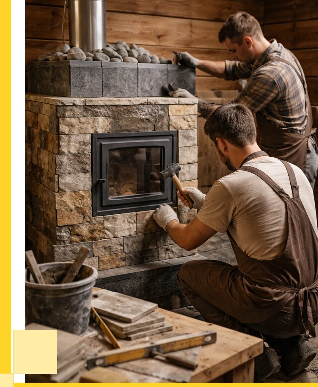 Облицовка банной печи в Усолье-Сибирском от 15480 р. | ЭриданСль