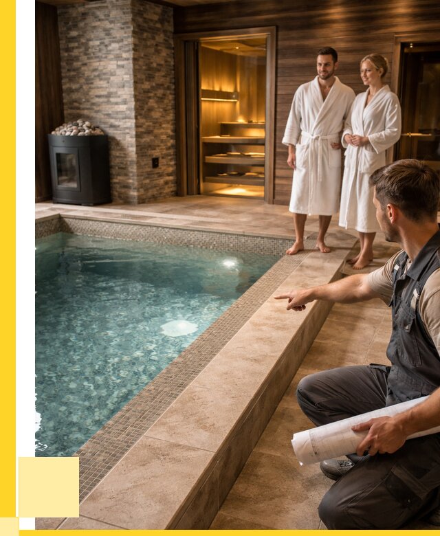 Проект бани с бассейном под ключ в Усолье-Сибирском от 67080 р. | ЭриданСль