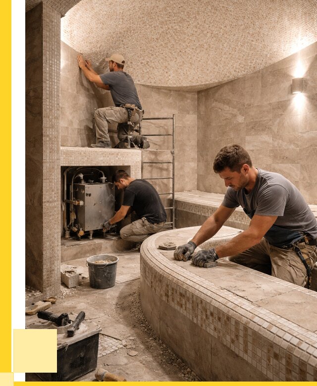 Монтаж хамамов под ключ в Усолье-Сибирском от 258000 р. ЭриданСль