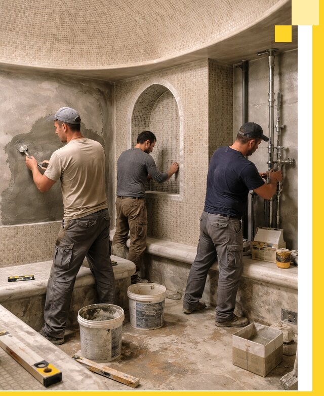 Профессиональный монтаж хамамов под ключ в Усолье-Сибирском с гарантией