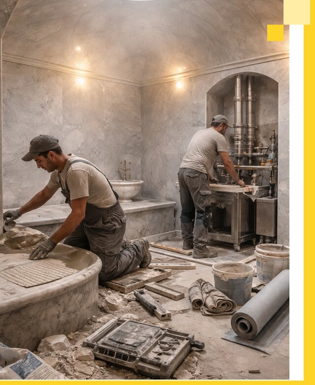 Строительство турецких бань хаммам под ключ в Усолье-Сибирском